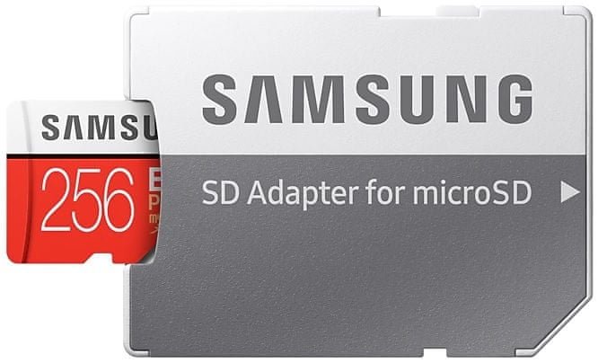 256 Gt micro SDXC -muistikortti Samsung EVO PLUS + SD-sovitin