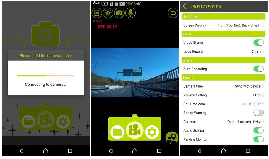sovellus DOD:lta Android/iOS - dod autokamera