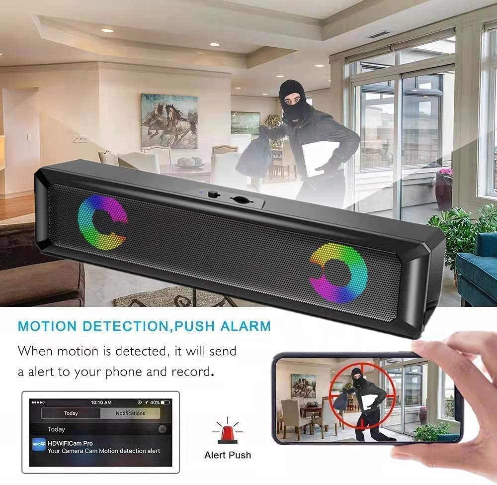Bluetooth-kaiutin vakoilukameralla