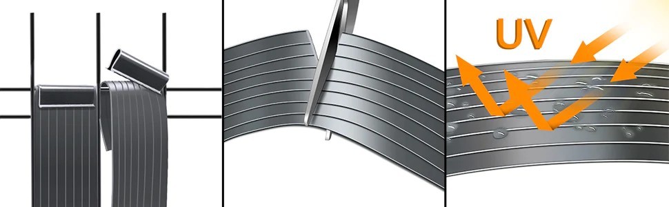 lamellit verkkoon - PVC-säleet, korkea kestävyys
