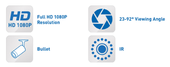 AHD-kameran tekniset tiedot IQC1080vhj-3