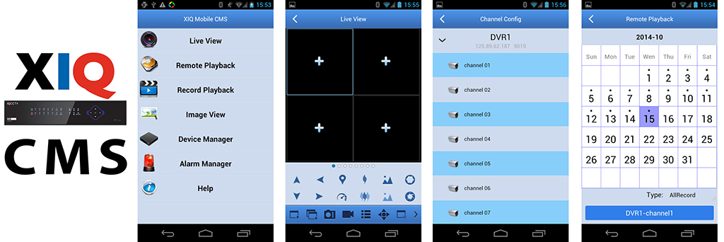 CMS-sovellus XIQ Mobile-