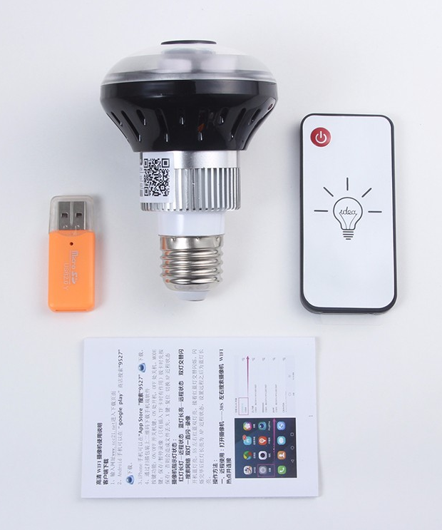 LED-lamppuihin piilotettu wifi-kamera