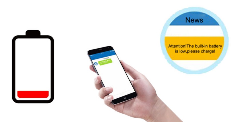 gps-paikantimen akun tilan ilmaisin