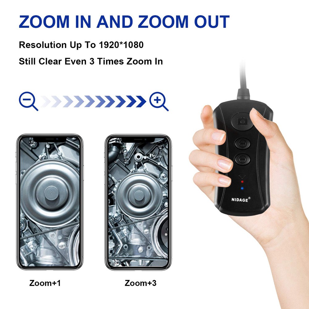 tarkastuskamera matkapuhelimeen + zoom