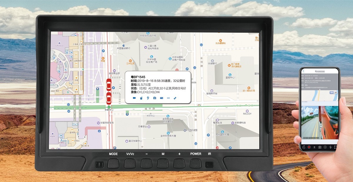 4g wifi automonitori gps