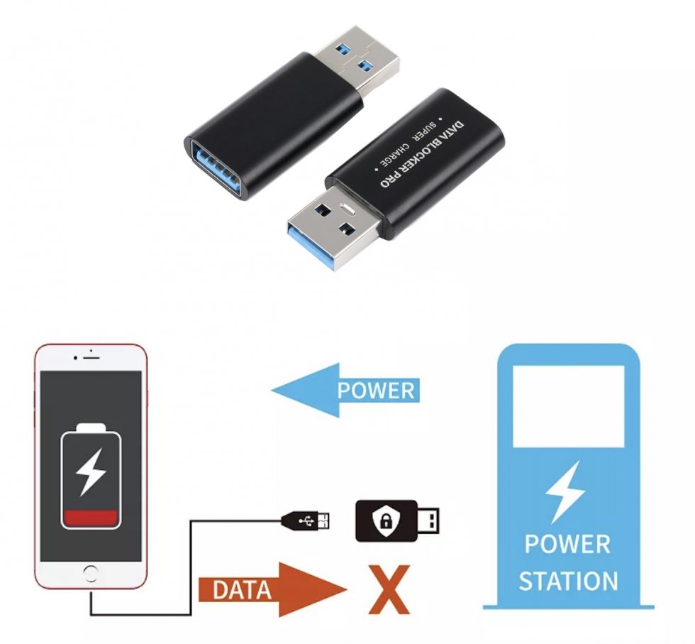 Suojaus matkapuhelimelle USB-latauksen aikana - Data Blocker Pro